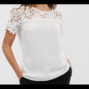 Vila (ASOS) Lace Detail Shell Top